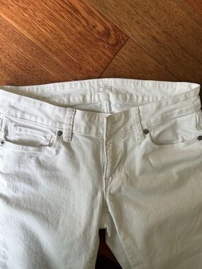 LOFT White Modern Crop Denim Pants 26/2